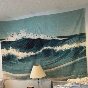 Ocean Wave Wall Tapestry - Blue